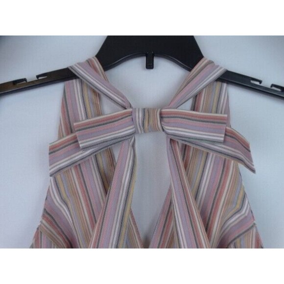 Gypsies & Moondust Juniors Dress Size 9 Pink Striped Sleevless Halter Dress - Picture 7 of 9